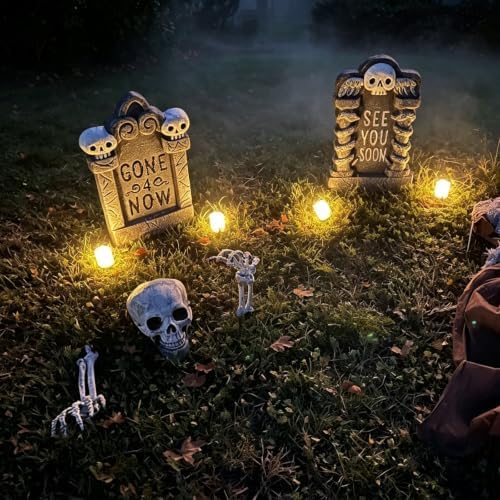 Halloween Decorations Outdoor Skeleton, Skeleton Coming Out of Ground, Scary Skulls Arms Decor for Outdoor Garden Graveyard Yard Lawn Outdoor Party Supplies