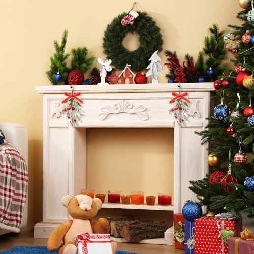 Giegxin 1 Piece Christmas Mistletoe Ornament,Color Style,Red