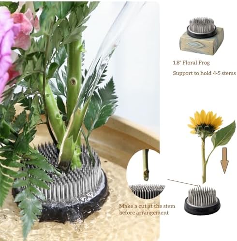 Ikebana Kit, Bowl, with 1.8in Floral Frog