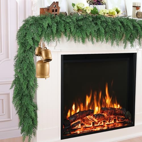 Rowfad 6Ft Cedar Pine Garland for Mantle Christmas Decorations, 1 Set