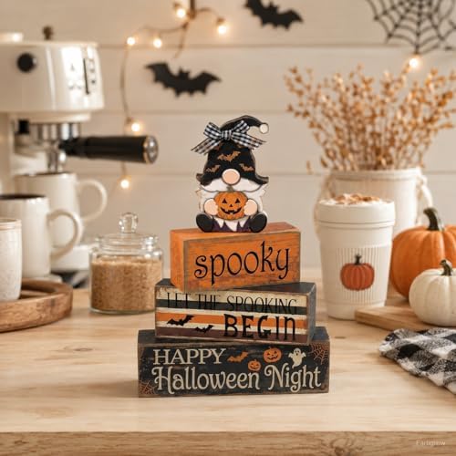 Halloween Gnome Decor Indoor, Halloween Table Decorations for Home