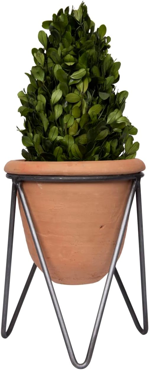 Creative Co-Op Terracotta Pot with Metal Stand