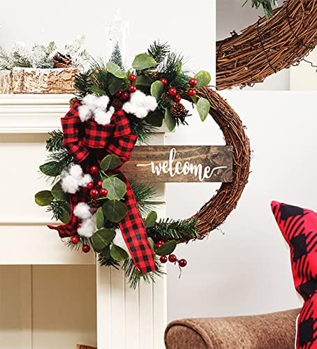 YYCRAFT 4 Pcs Wooden Grapevine Wreath, 10 Inch