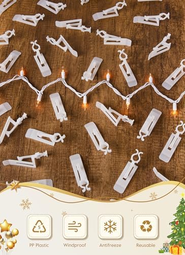 Brightown Christmas Light Clips, 400 Pack Universal C7 C9 Shingle Clips