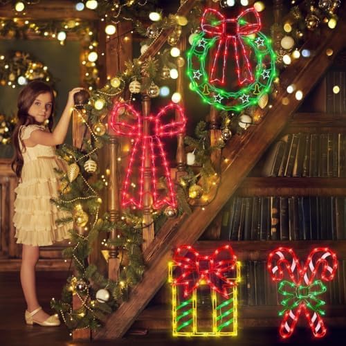 TRWYMZ Christmas Decorations - 16" Christmas Window Silhouette Lights