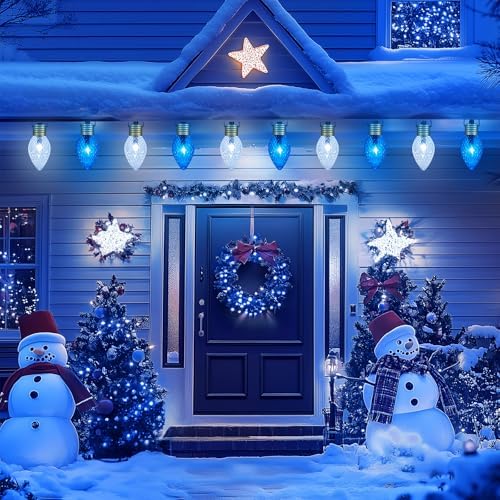 Strawberry Jumbo C9 Christmas Pathway Lights, 2Pack Total 17FT