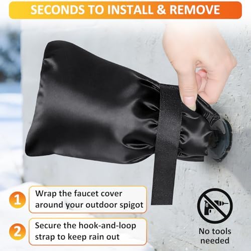 TUPI 2 Pack Outdoor Faucet Covers for Winter, 8.5" H x6.1 W