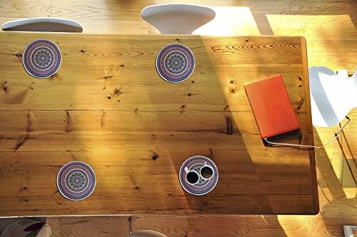 Boho Plant Pot Mat Absorbent Non Slip for Table Desk Floor 8.5" Set of 6