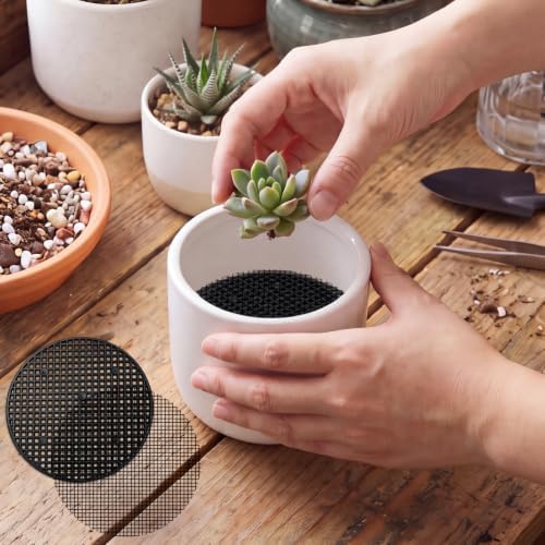100 Mesh Screen for Planter Pots, Pot Grid Mats Pads, Plant Drainage Insert