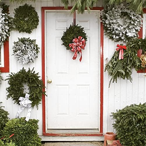 Wreath Hanger for Front Door, Adjustable Black Wreath Hanger from 15 to 25 Inches, 20 lbs Larger Door Upgrade Christmas Wreaths Decorations Hook (Bronze)