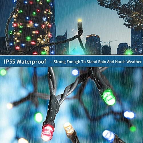 Haili 105FT 300 LED Christmas Lights Outdoor Waterproof (Multi-Colored)