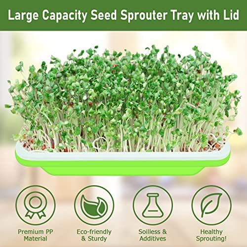 Legigo 5 Pack Seed Sprouter Trays, Microgreens Growing Trays Kit