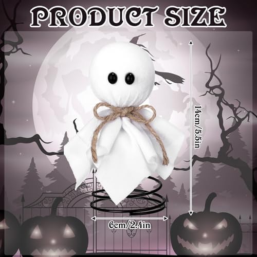 Suncalla Halloween Ghost Tree Topper Velvet Ghost 5.5 Inch Spooky