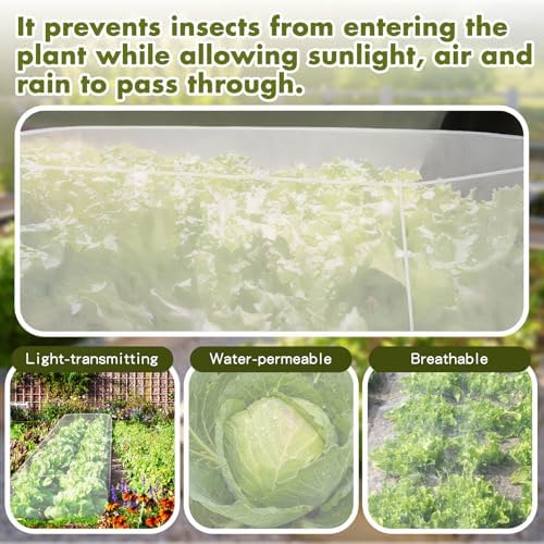 Woanger 3 Pack Garden Netting for Raised Beds 6 x 3 x 2 ft for Garden