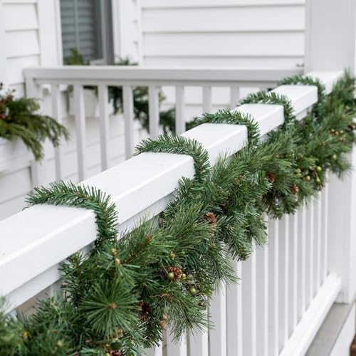 30 Pcs Christmas Artificial Pine Wire Hangers, Flexible Xmas Garland Ties