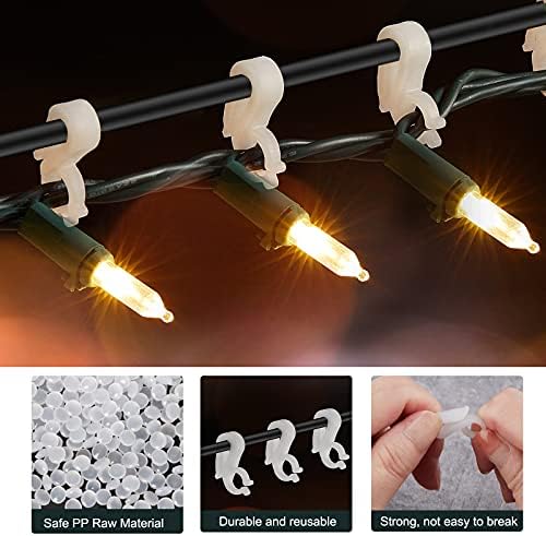 Christmas Light Clips for Outdoor, 200 Pack Mini Gutter & Shingle Clips