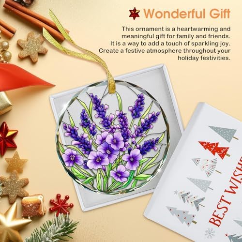 FaCraft Purple Christmas Ornaments 2026 - Lavender & Violets Stained Glass