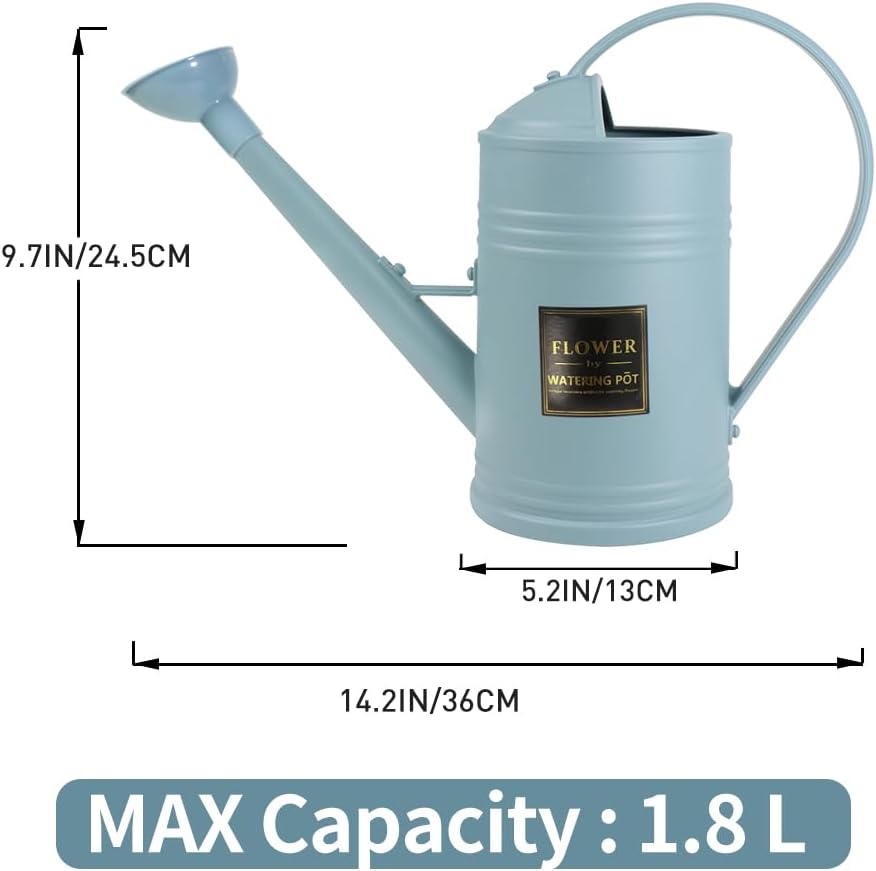 0.5 Gallon Small Watering Can for Outdoor Indoor Plants for House Plants, 12 oz Glass Plant Mister Spray Bottle for