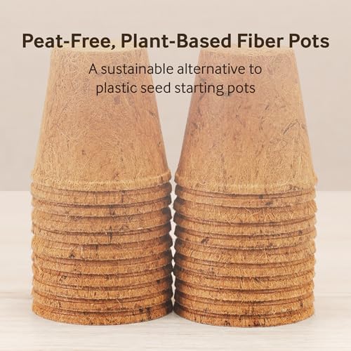 PlantBest 3 Inch Coconut Coir Biodegradable Pots - 22-Pack