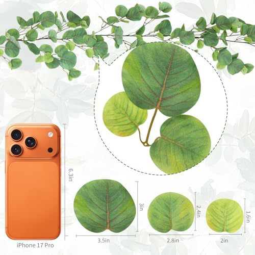 RECUTMS 2Pc Artificial Big Eucalyptus Vines Garland 5.6FT Apple Leaves Ivy