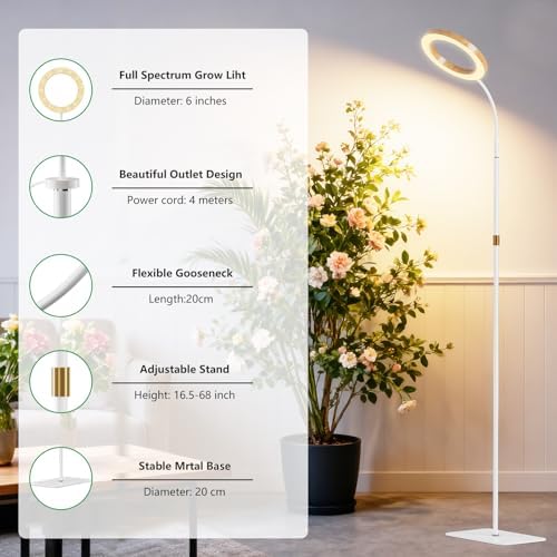 68" Full Spectrum Floor Grow Light with Stand for Tall& Large Indoor Plants
