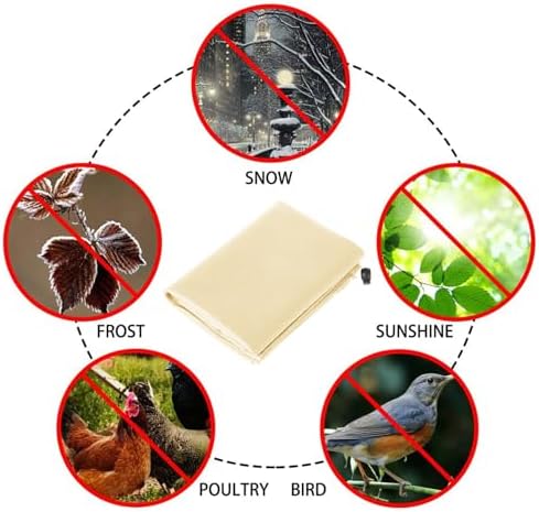 Homimp Plant Covers Freeze Protection, 4 Pack Frost Covers with Zipper Drawstring (71" x 47.3") Plant Protection Cover Bags for Outdoor Winter Frost Cold Weather Shrubs Trees Jacket Covers,Yellow