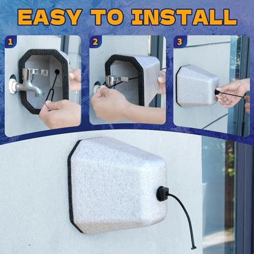 2 Pack Outdoor Faucet Covers for Winter Foam Spigot Covers Winter Insulated