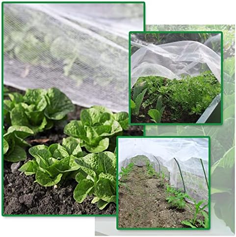 SnugNiture Garden Netting 10x33FT Ultra Fine Mesh Mosquito Net Plant Covers, White Bird Netting Barrier Greenhouse Row Cover Protect Fruits Flower Vegetables from Birds Deer & Squirrels