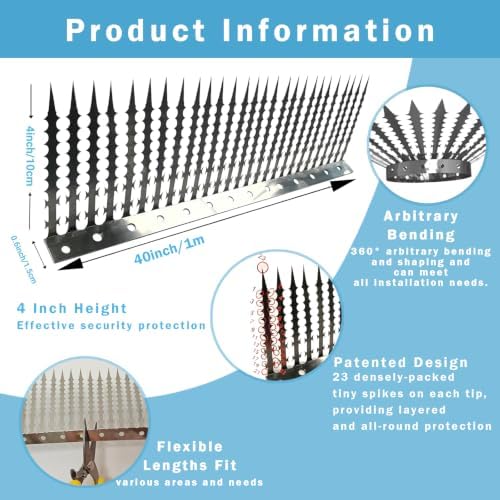 Anti-Bird/Squirrel Spikes & Squirrel Proof Baffle for Bird Feeders Pole