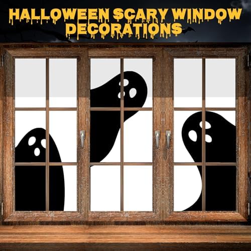 Mindsoft 3 Pcs Halloween Boo Silhouette Window Decor
