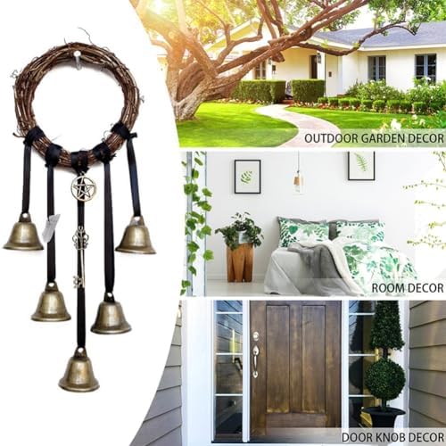 MALOKI 8 Inch Grapevine Wreaths DIY Plain Rattan Door Wreaths, Natural