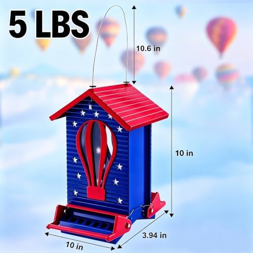 Squirrel Proof Bird Feeders for Outdoors, Metal, 5 LB Large