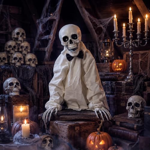 Wenqik 16" Outdoor Halloween Groundbreaker Skeleton Decoration Yard Stake