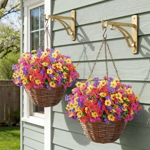 Lifewit Artificial Flowers for Outdoor, Faux Flowers for Garden Decor