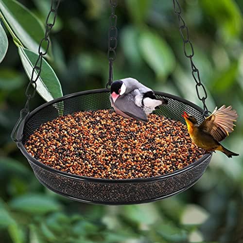 Bird Feeder, Hanging Platform Bird Feeder, Mesh Tray