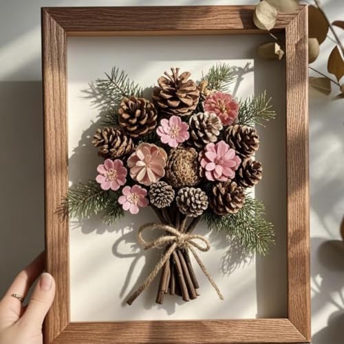 Christmas Pine Cone Decorations, 40 Pcs Natural Pine Cones for Crafts