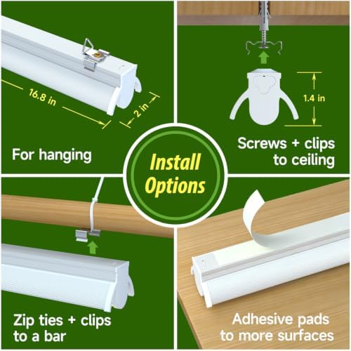 T5 Grow Lights for Seed Starting, 10W x2, Grow Lights for Indoor Plants