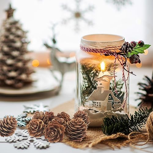 Jangostor 120 PCS Pine Cones Decorations, Natural Pine Cones Bulk - Mini Pine Cones Christmas Pine Cones for Table Christmas Tree Crafts Gifts Thanksgiving Fall and Xmas Home Decor