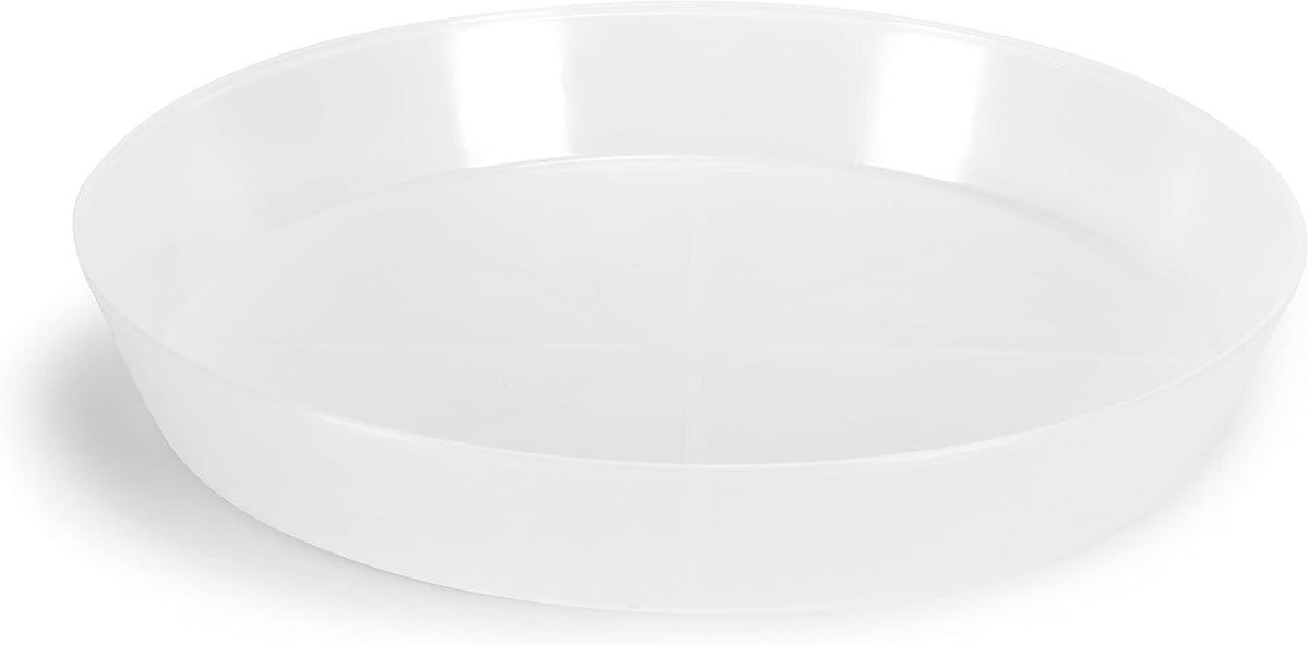 18in (16.3in Base) White Granite Case of 2 | Plant Saucers