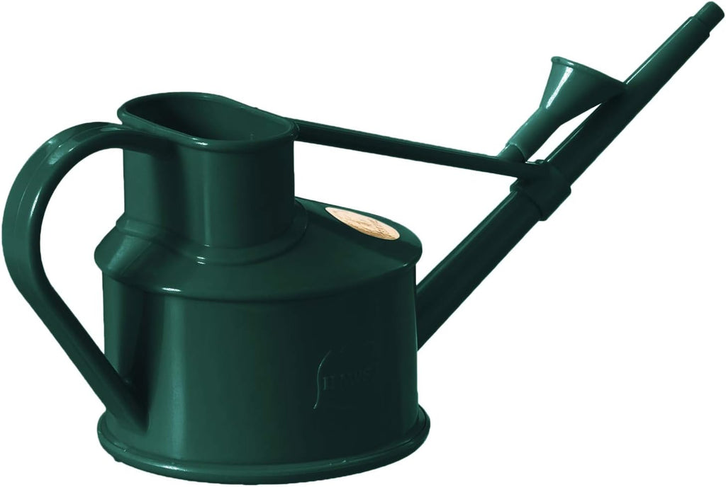 Haws Handy Plastic Watering Can, Mini Water Can for Indoor Plants, Succulents and Flowers, Green, 1 Pint