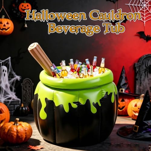 KIMOBER Inflatable Beverage Cooler, Leak-Proof Insulated Blow Up Ice Bucket for Themed Parties, Halloween, Pool, Beach and Outdoor Gatherings