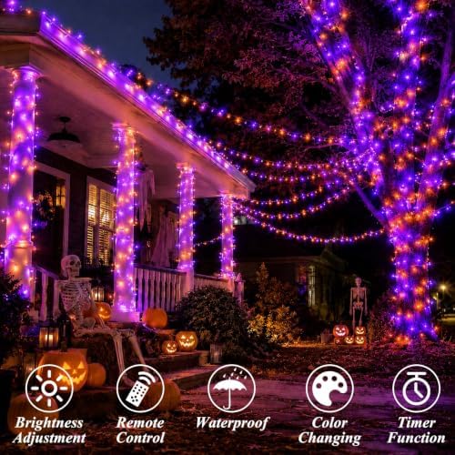 LitHome Color Changing Christmas String Lights with Remote, 164Ft 500 LED