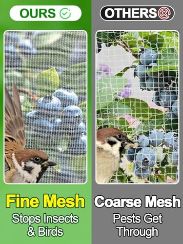 Alphatool 8x25ft Large Garden Netting, Ultra Fine Mesh Plant Covers