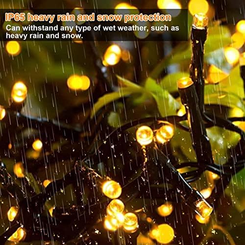 HAILI XMGQ 1000 Led Christmas Lights Outdoor, 8 Lighting Modes Waterproof
