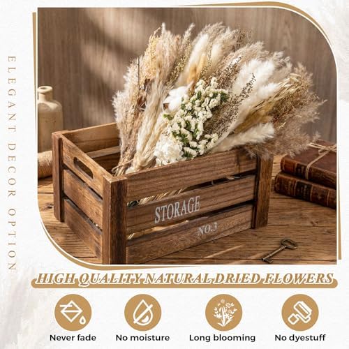 Layhit 8 Pack Large Size Boho Dried Flowers 15-17 Inch, Classic