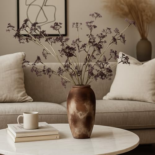 Suncalla 6 Pcs Faux Dusty Plum Berry Stem Fall Decor, Plum, 22 Inch