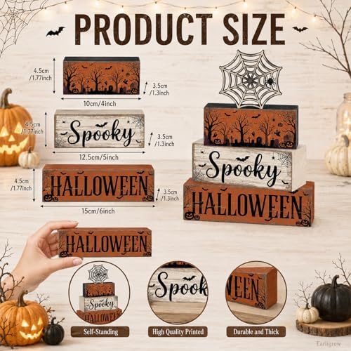 Halloween Table Decor Indoor, Halloween Decorations for Home Kitchen