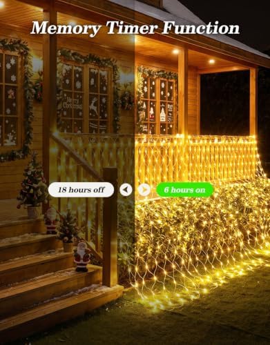 28x5FT Christmas Net Lights Outdoor Plug in with 8 Modes