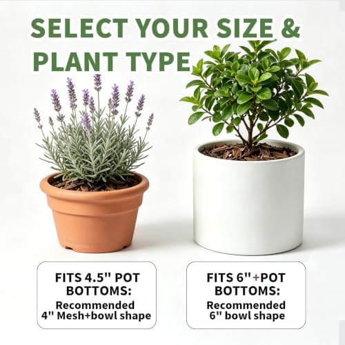 Large Repotting Planter Pot Mesh Screens, Plant Drainage Inserts Mats Pads