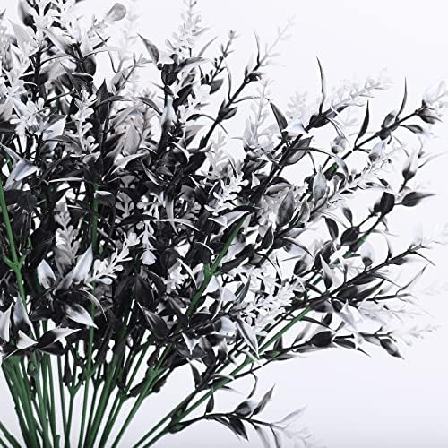 RECUTMS Artificial Plants Spring Black Greenery Fake Fall Outdoor Flowers